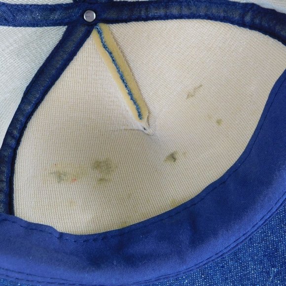 Longhorn Barbecue Mens Regular Size Blue Denim Trucker Hat Cotton Spokane - Picture 8 of 11